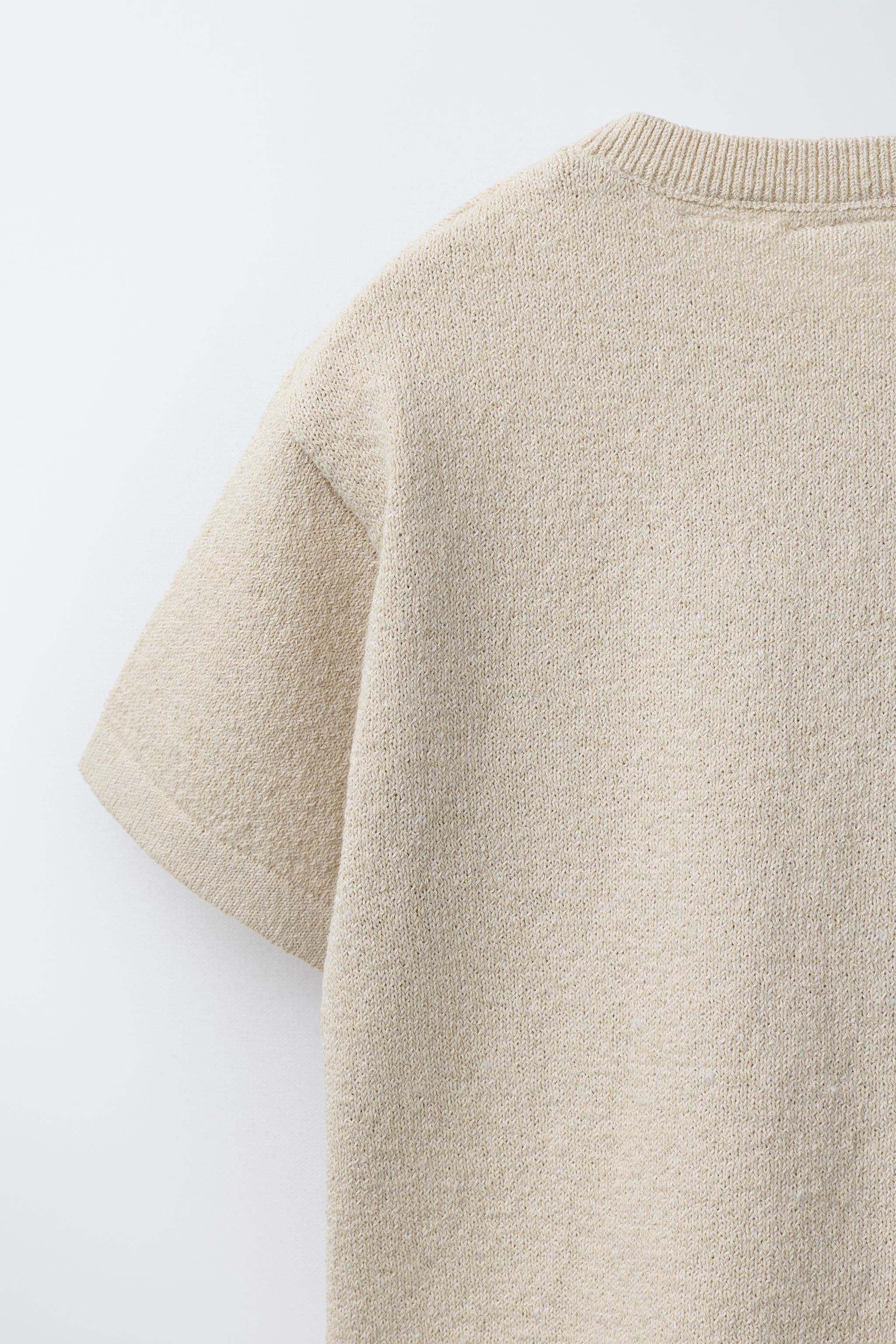 T-SHIRT EN MAILLE RUSTIQUE